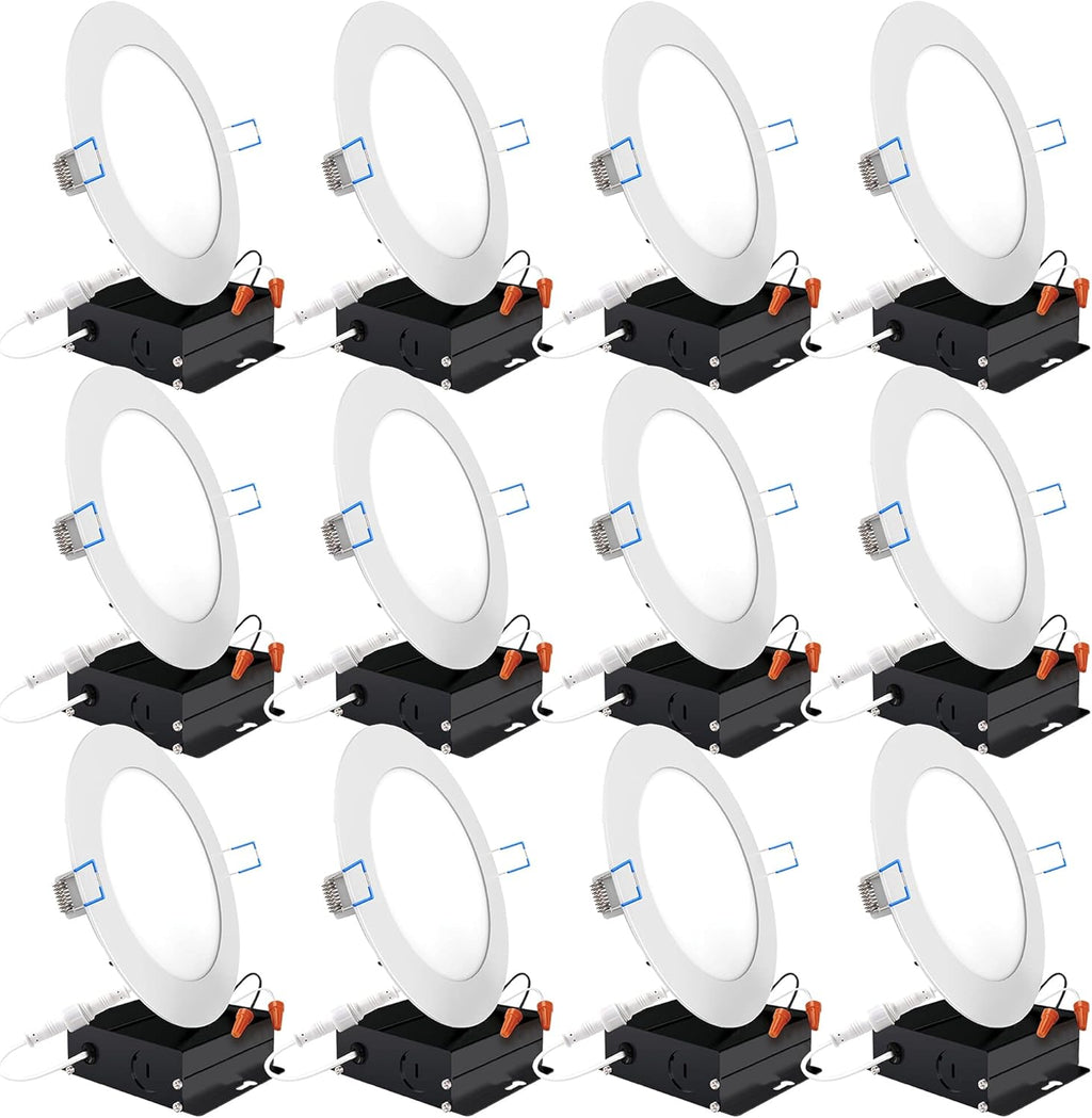 12 Pack 4 Inch Ultra Thin LED Recessed Ceiling Lights F919