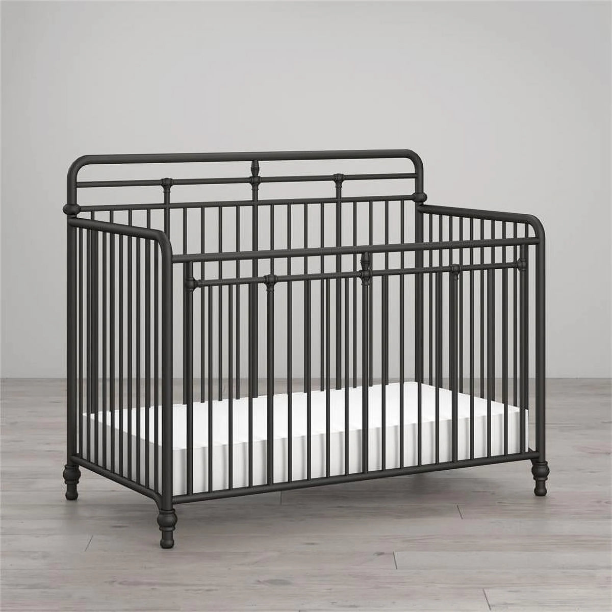 Black Metal 3 in 1 Convertible Crib M395