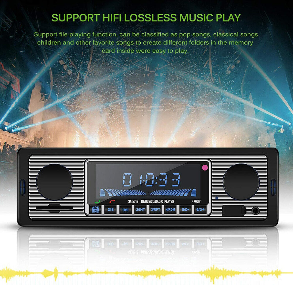 Car Music Player Bluetooth Classic Compact Size Auto Radio Z9906