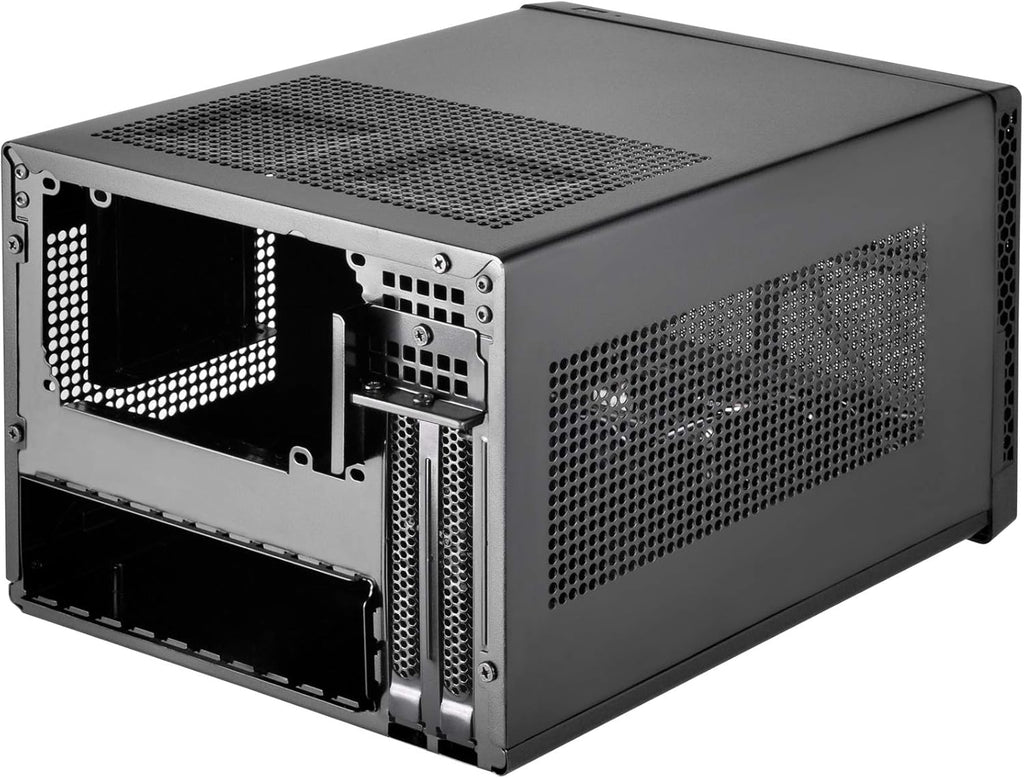 Black Ultra Compact Mini-ITX Computer Case with Mesh Front Panel X557