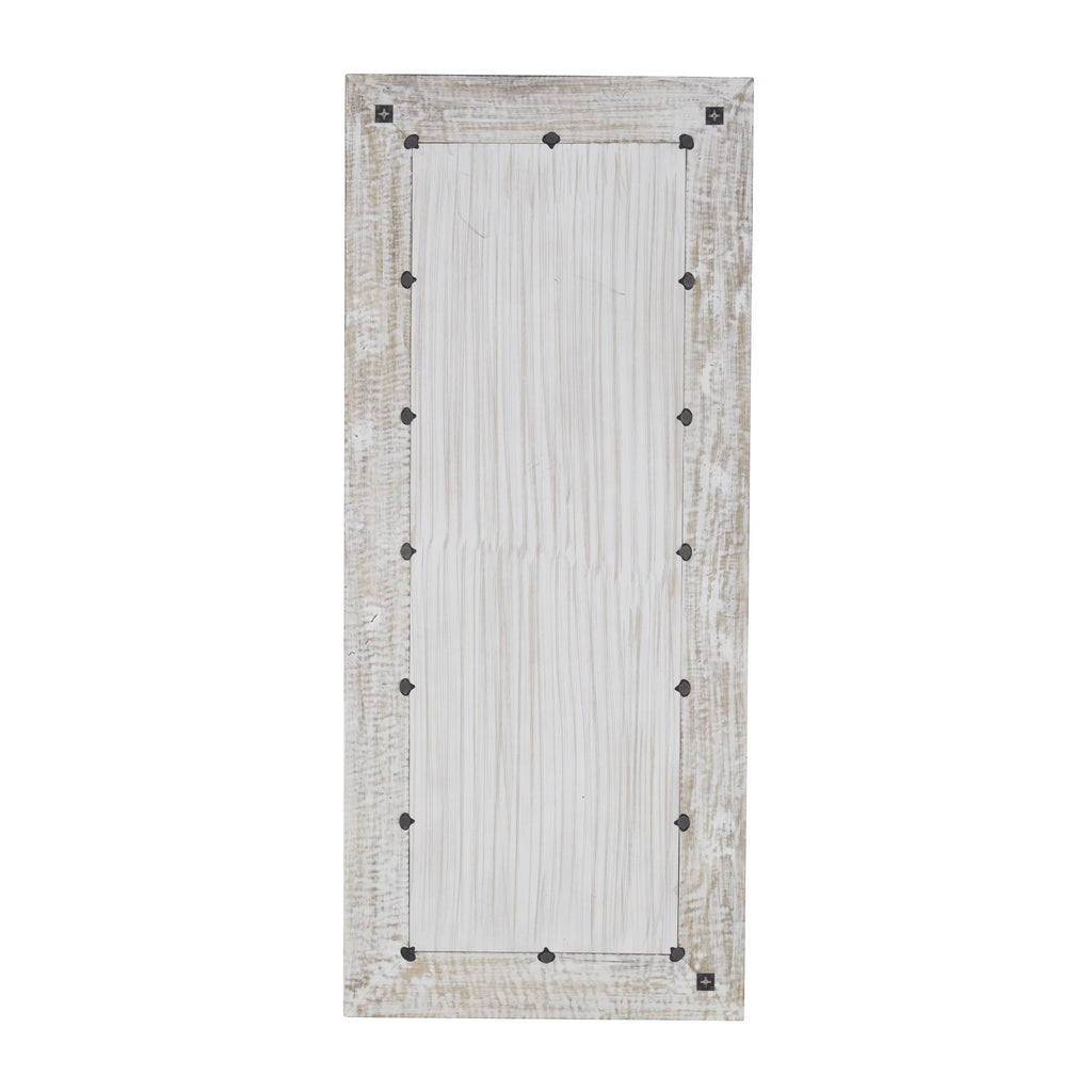 White Carved Floral Wall Mirror C25152