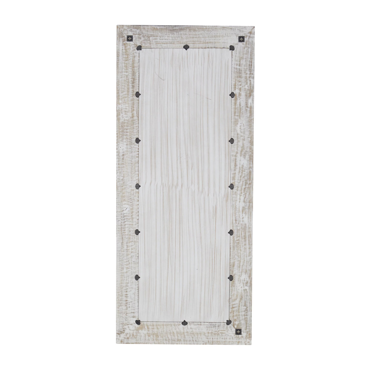 White Carved Floral Wall Mirror C25152