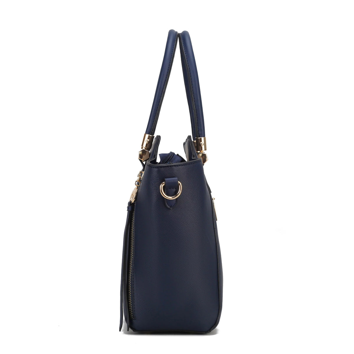 Navy Vegan Leather Tote Bag & Wallet 2-Piece Set H940689