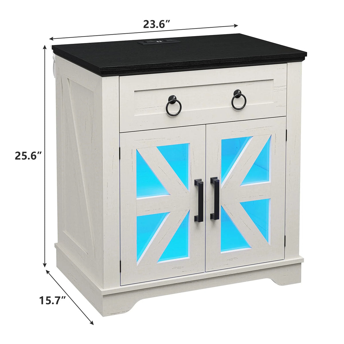 White End Table with Charging Station T352081
