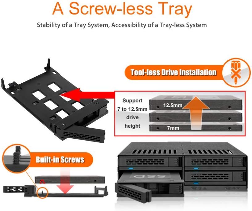 2 x 2.5 SAS/SATA HDD/SSD Mobile Rack for 3.5" Bay N692