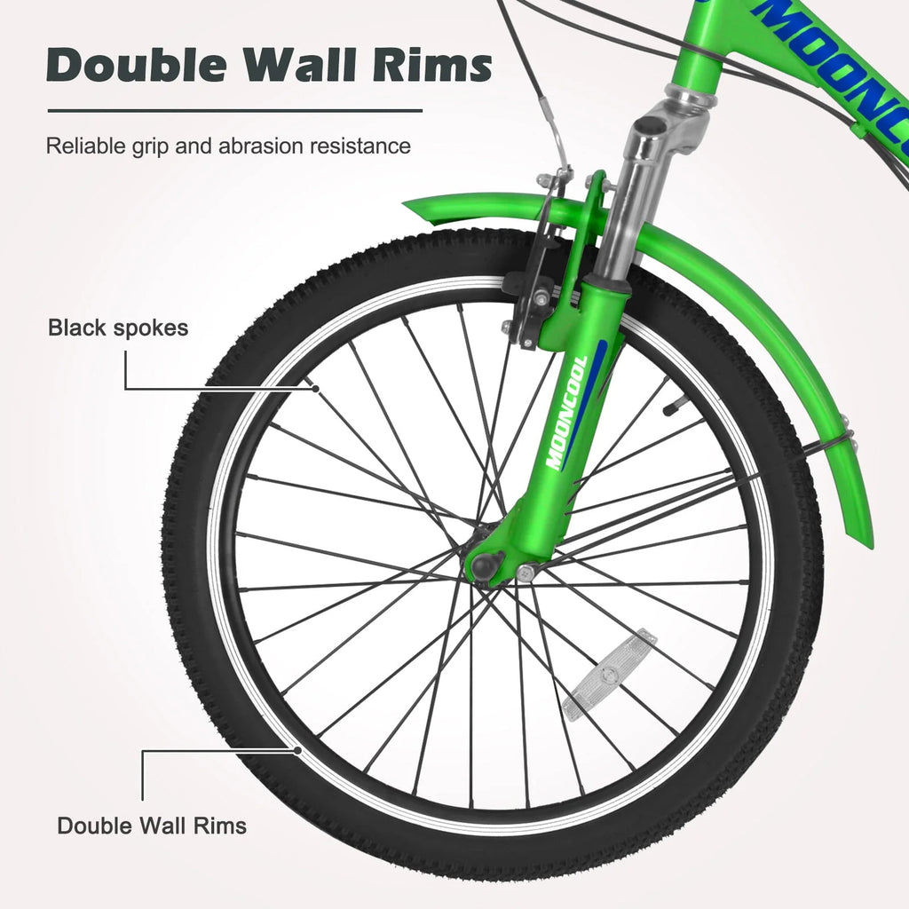 24 Inch 7-Speed 3 Wheels Folding Tricycle A24909