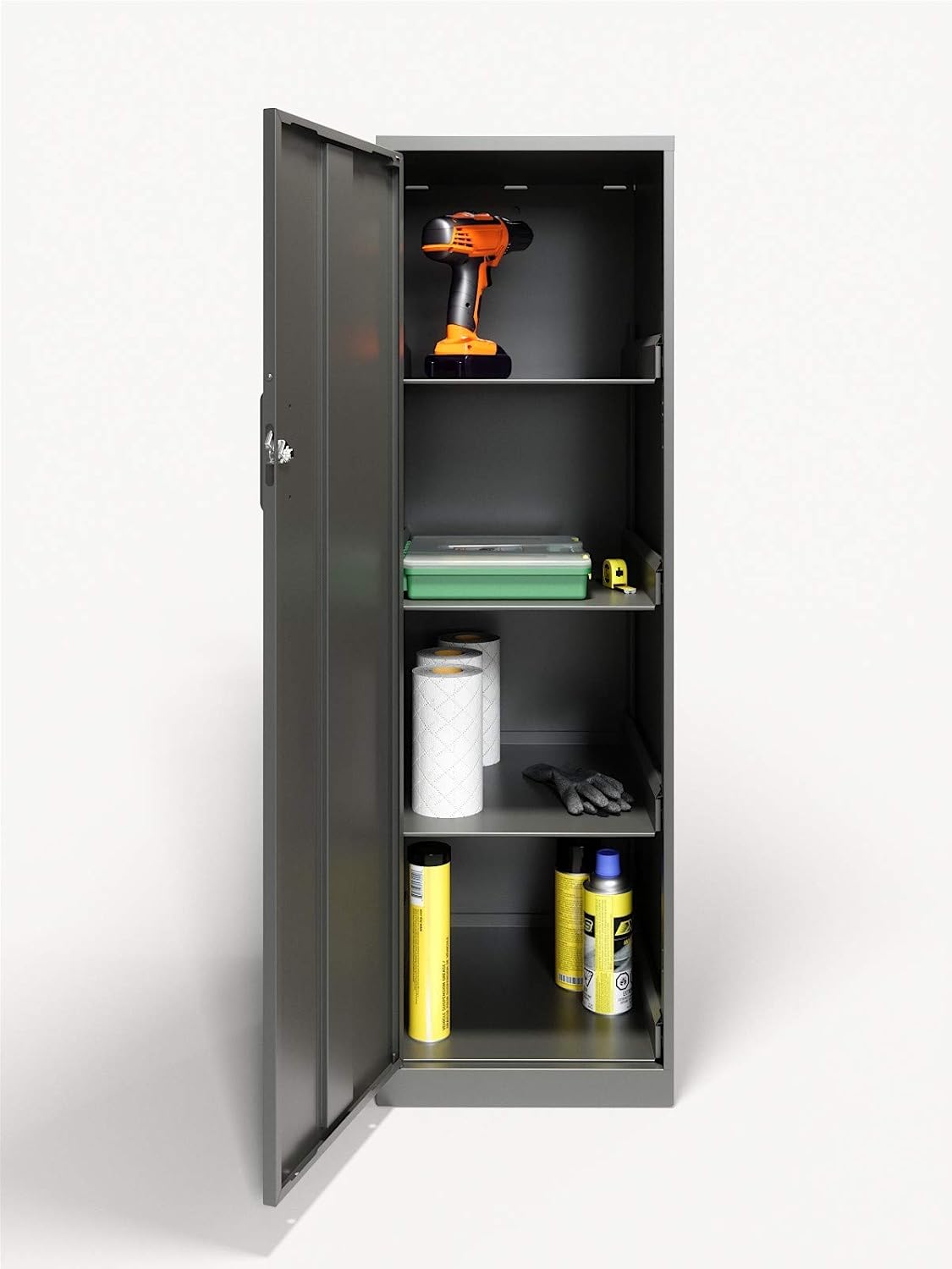 Charcoal 4 Shelf Personal Cabinet B243258