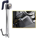 Universal Steering Wheel Brake Lock Retractable Double Hook Car Clutch Pedal Lock with 3 Keys X244784