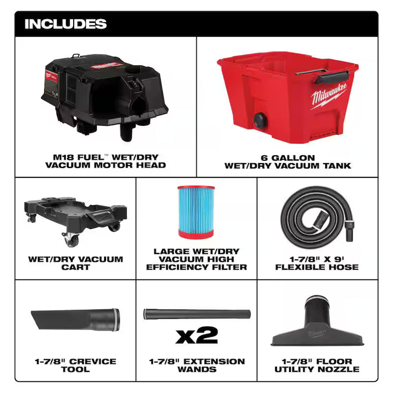 6 Gal. Cordless Wet/Dry Shop Vac with Filter, Hose and Dust Collector G728