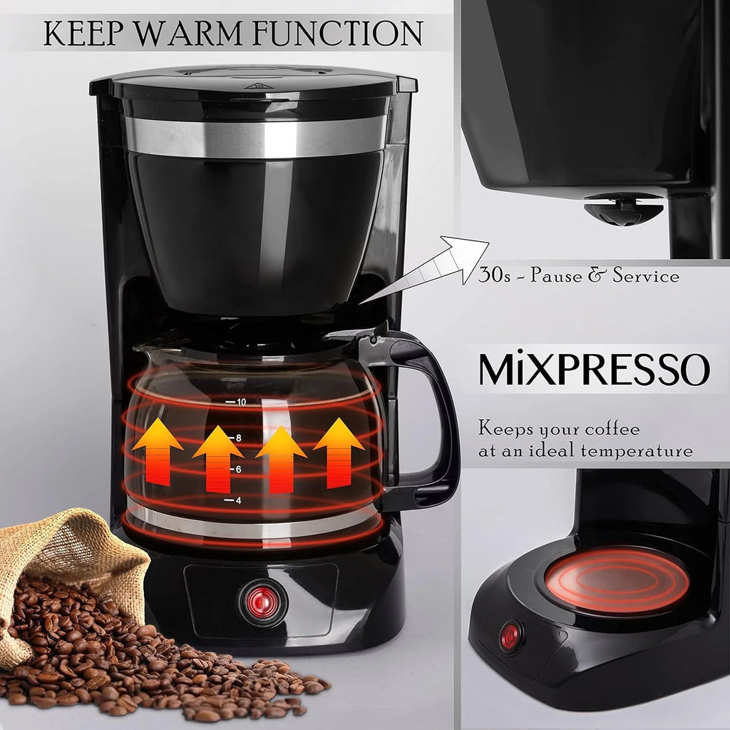 12 Cup Black Coffee Maker Y8338