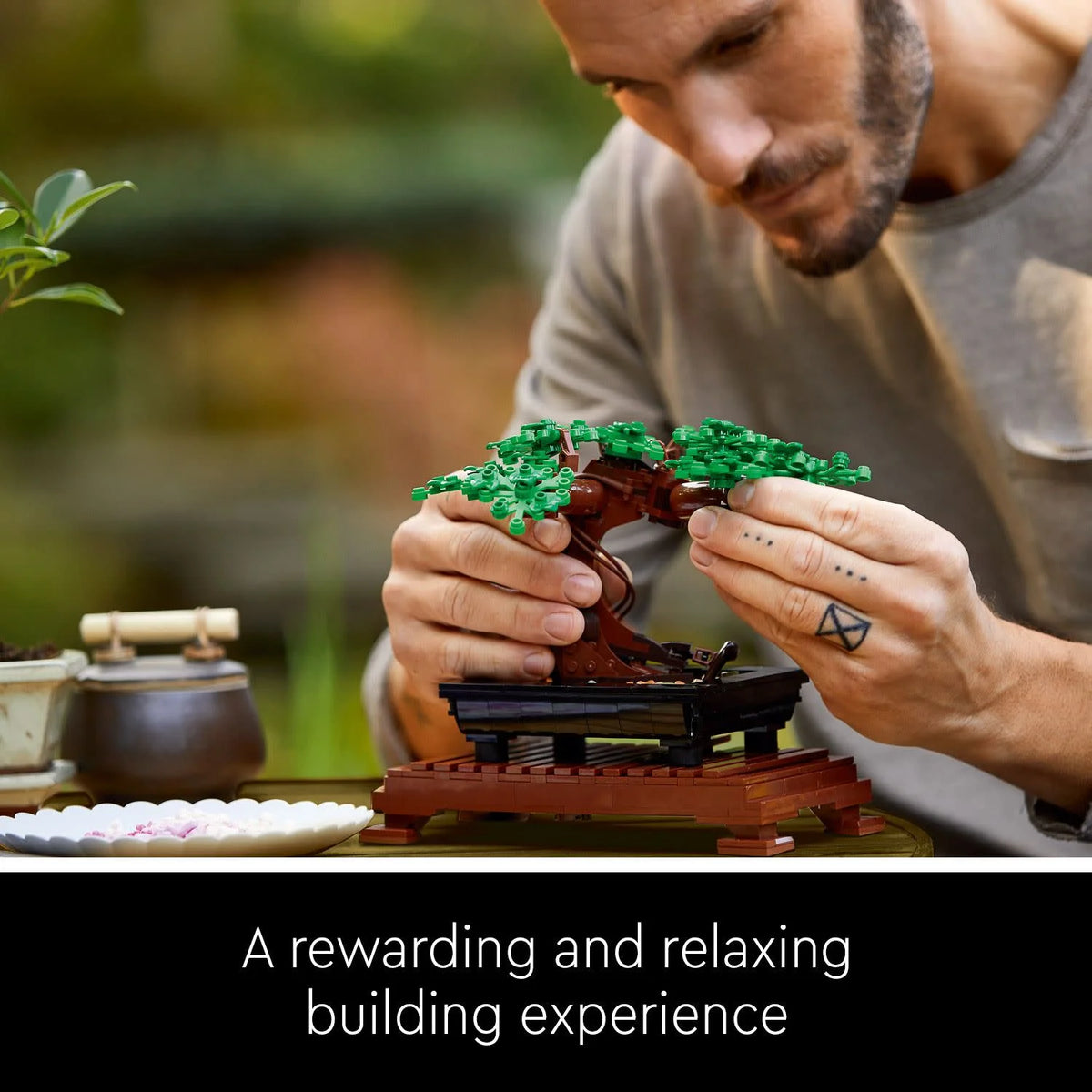Bonsai Tree Building Set with Cherry Blossom Flowers J89031