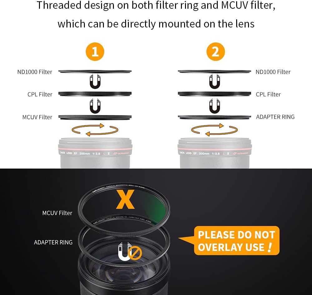 77mm Magnetic Lens Filter Kit with 4 in 1 Filter Pouch W1702