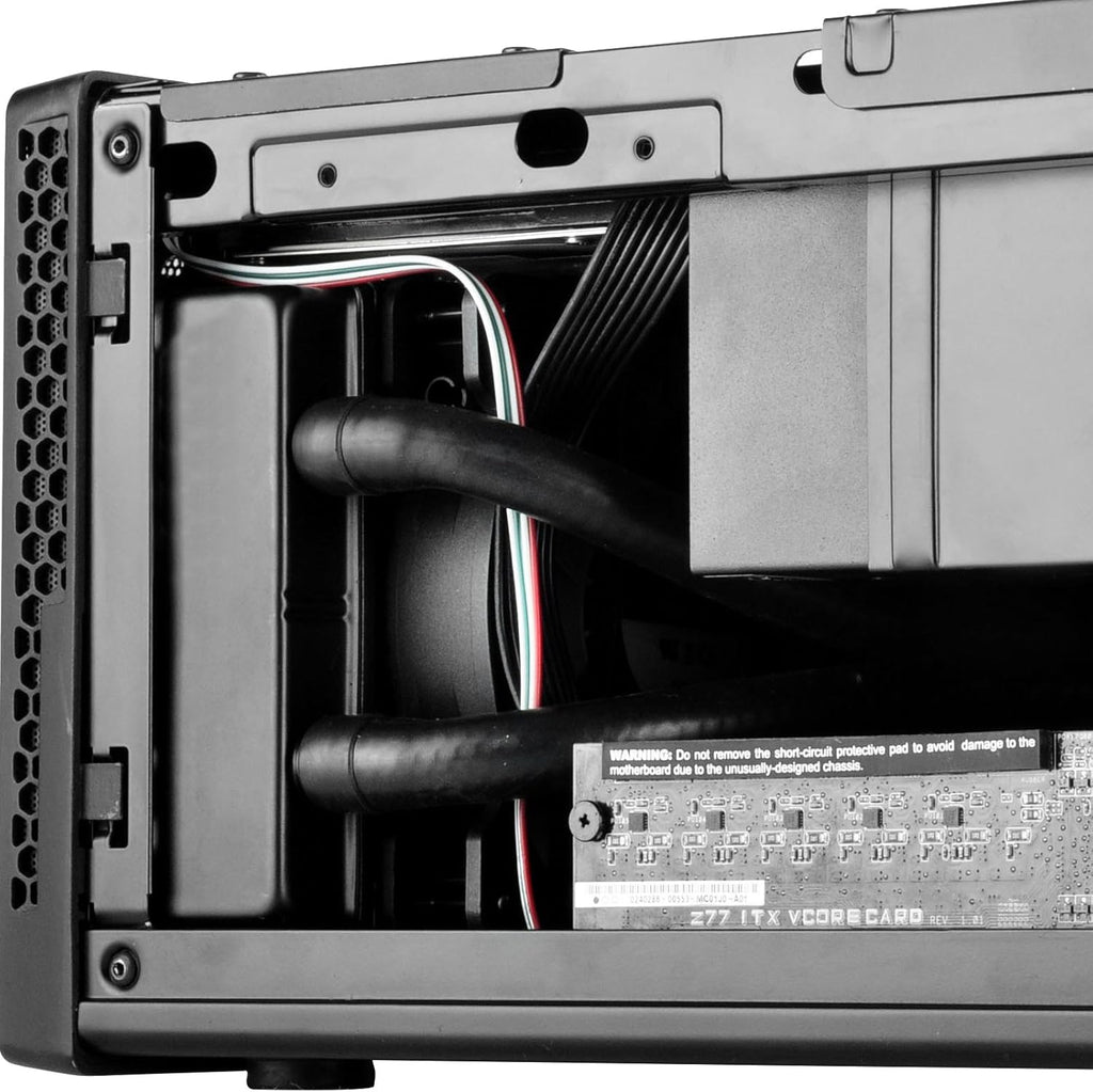 Black Ultra Compact Mini-ITX Computer Case with Mesh Front Panel X557