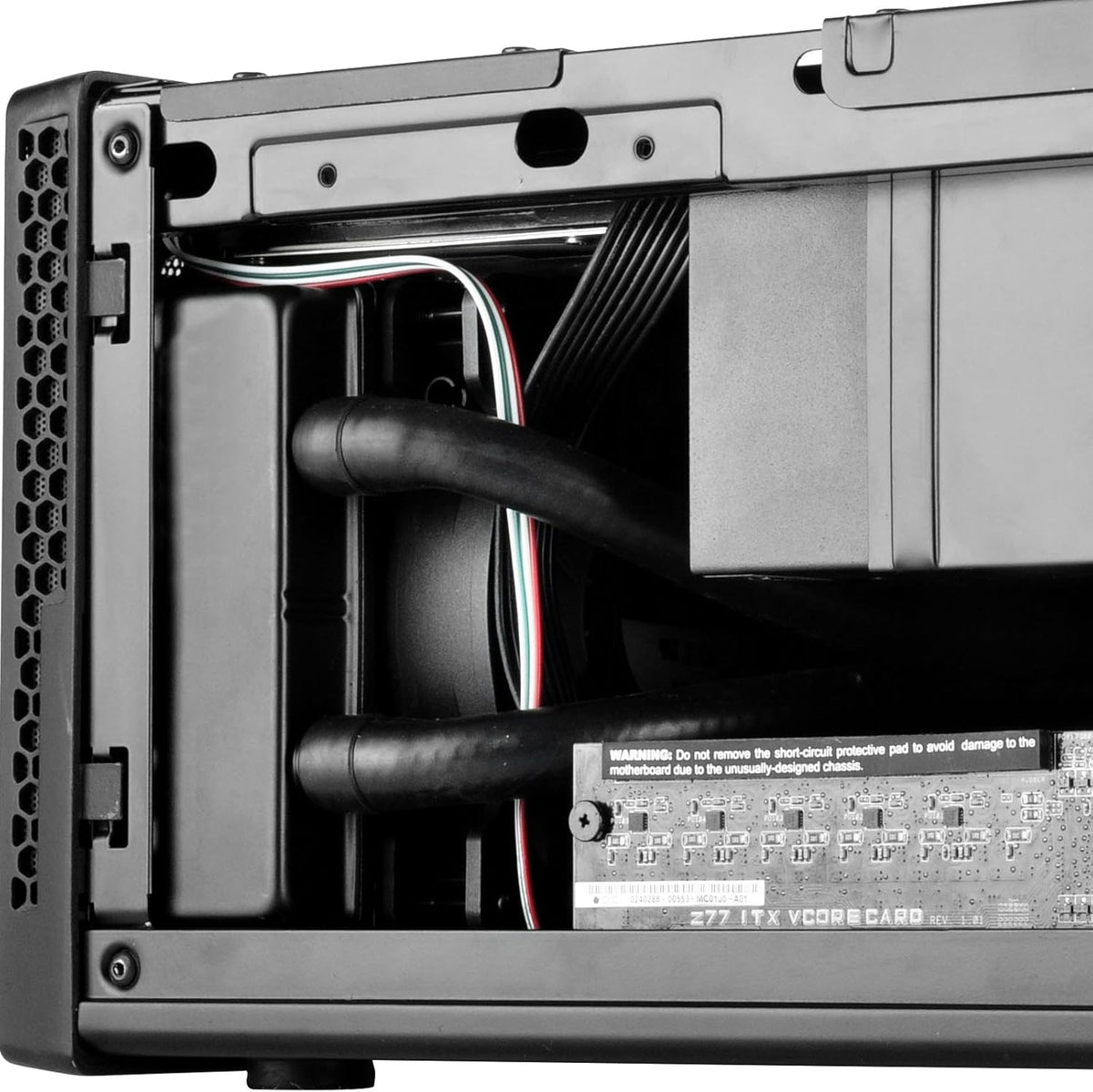 Black Ultra Compact Mini-ITX Computer Case with Mesh Front Panel X557