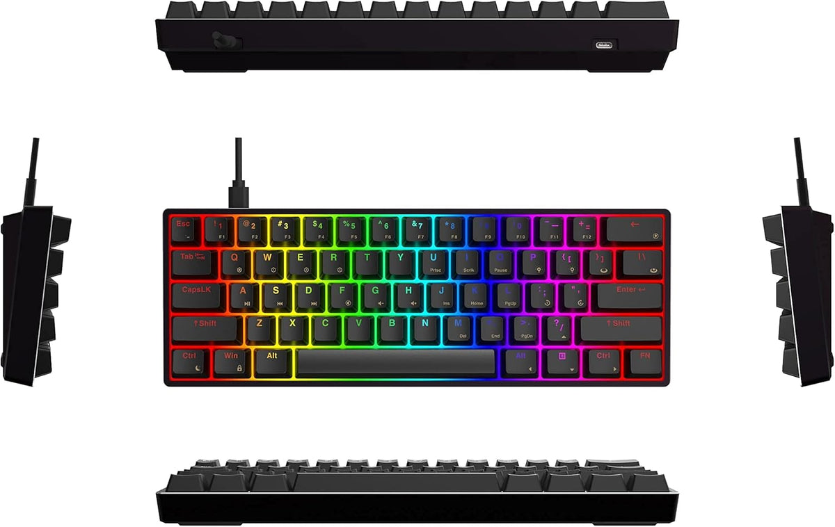 61 Keys Hot Swappable RGB Mechanical Gaming Keyboard E9135