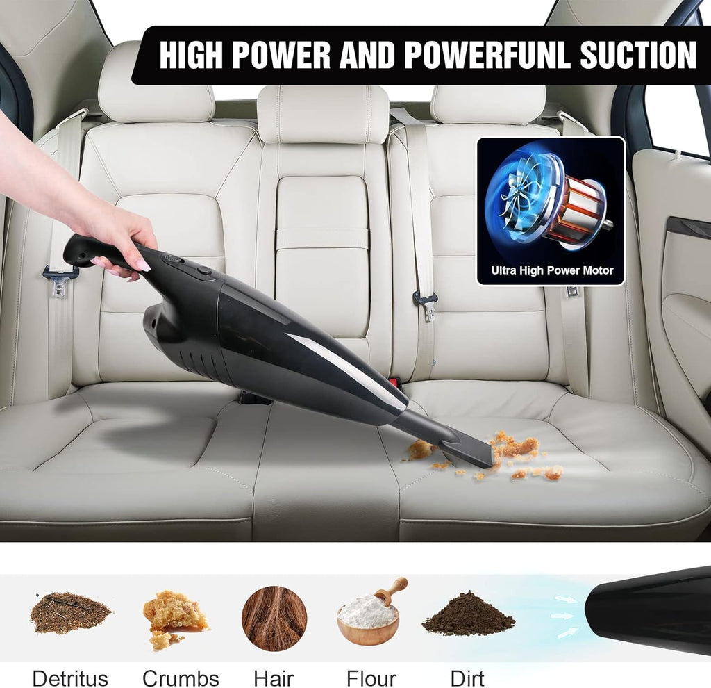 Black 7500Pa Portable Handheld Car Vacuum Pack of 2 E94739