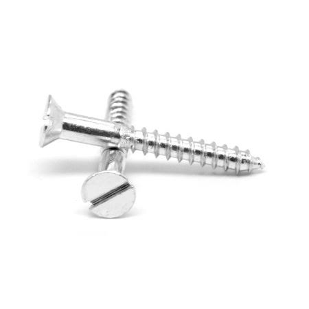 Wood Screw Slotted Flat Head Low Carbon Steel Zinc Plated Z962