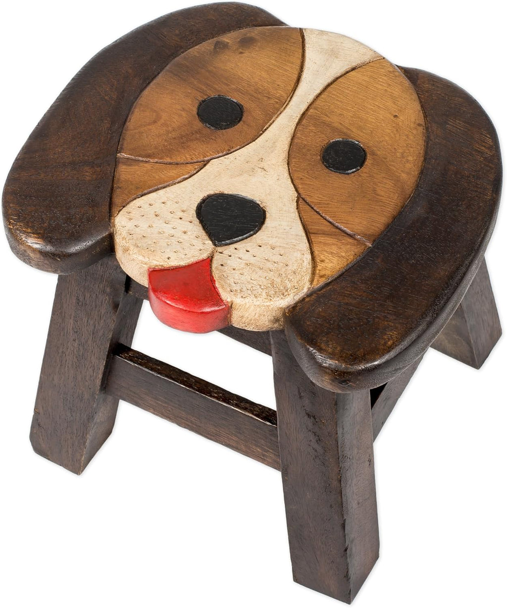 Hand Carved Acacia Hardwood Decorative Short Stool T6988
