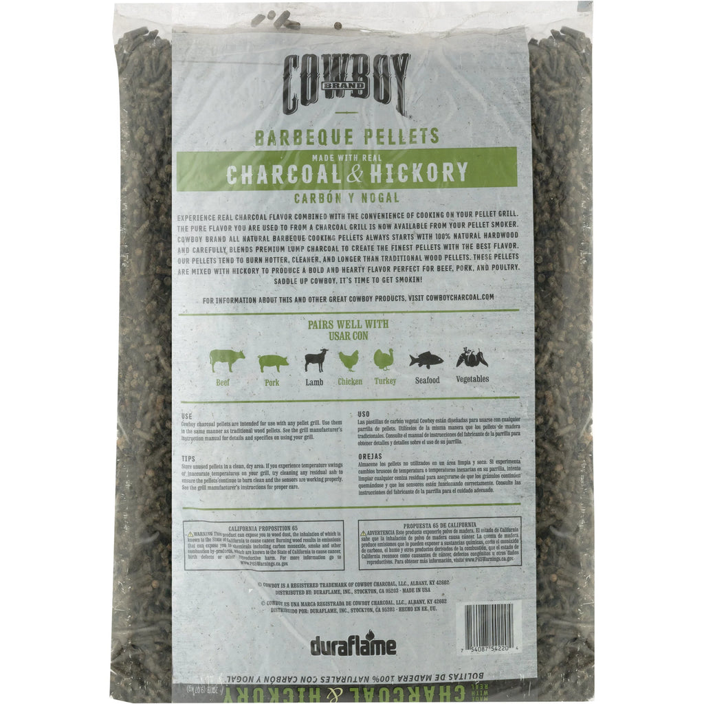 20LB Charcoal and Hickory Wood Pellets Y2142