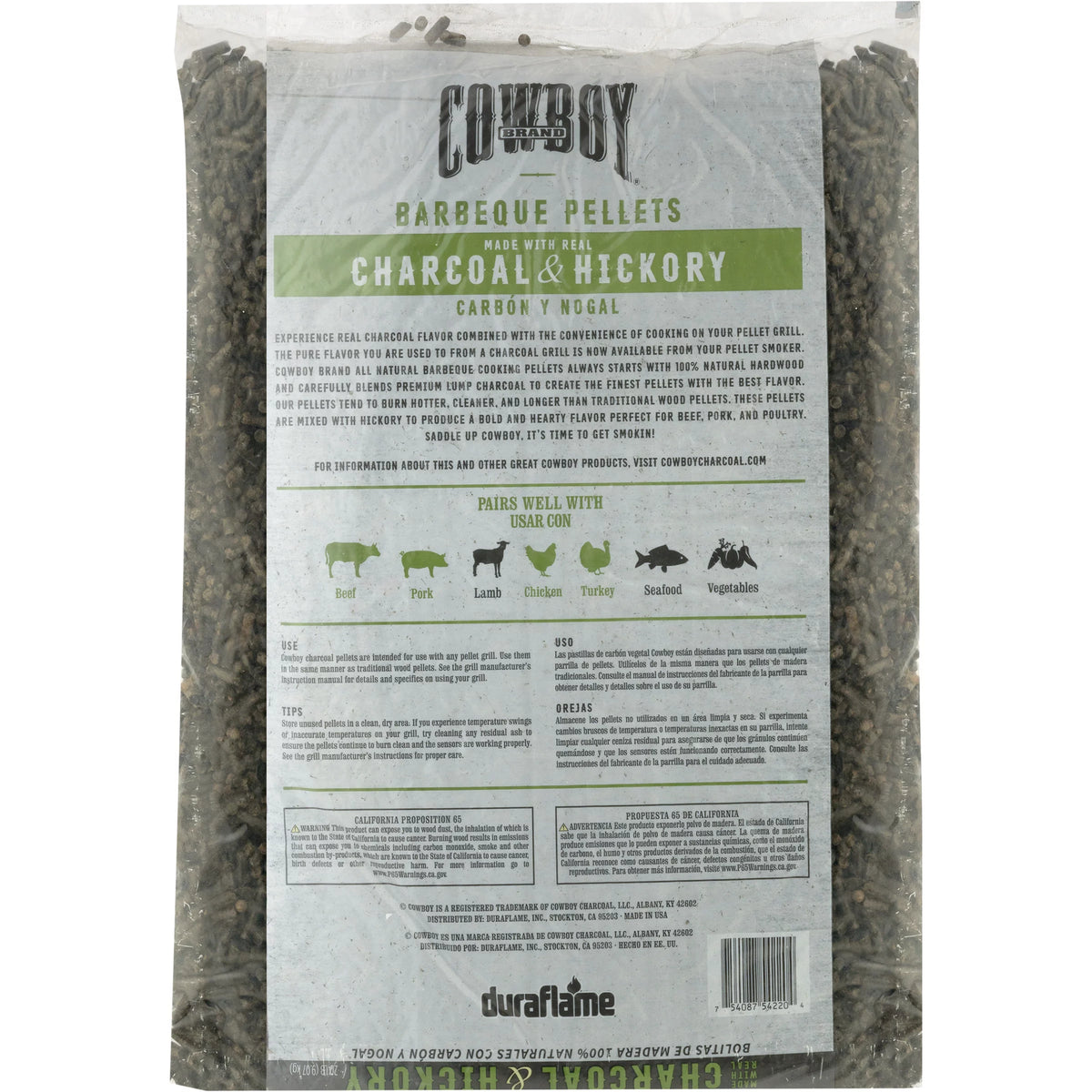 20LB Charcoal and Hickory Wood Pellets Y2142