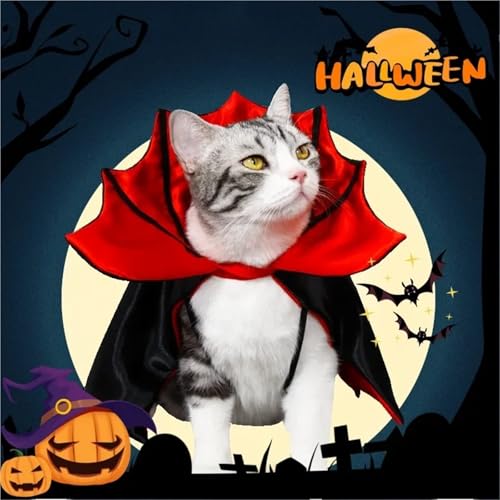 4-Piece Halloween Pet Cosplay Vampire Cloak U721