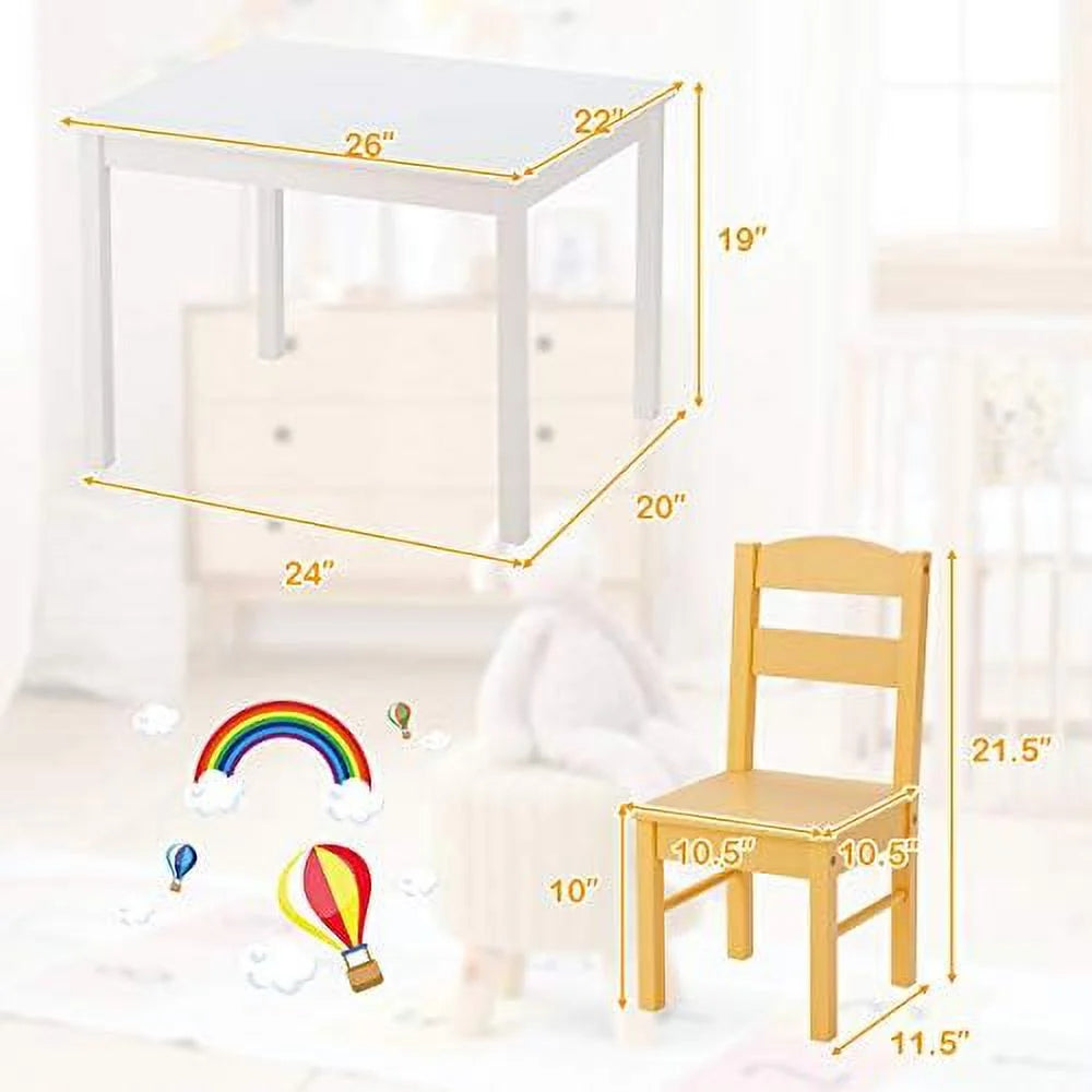 5 Piece Wood Table and Chair Set T2755