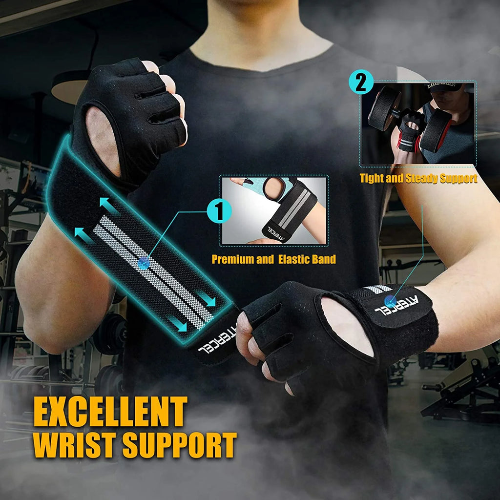 Breathable Workout Gloves with Wrist Support W852930