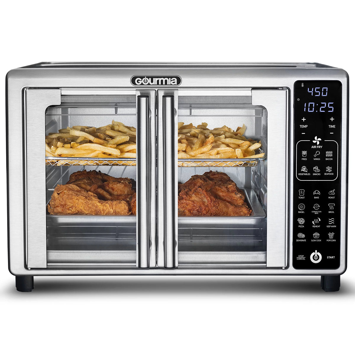 6-Slice Digital Toaster Oven Air Fryer Stainless Steel H545