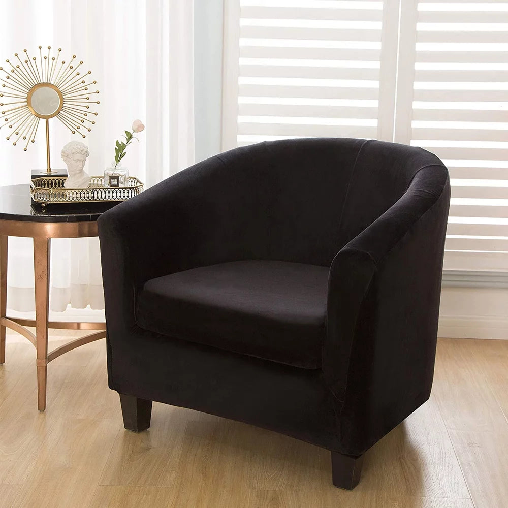 Velvet Tub Chair Covers 2-Piece O405113