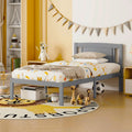Twin Size Wood Platform Bed with Headboard I922
