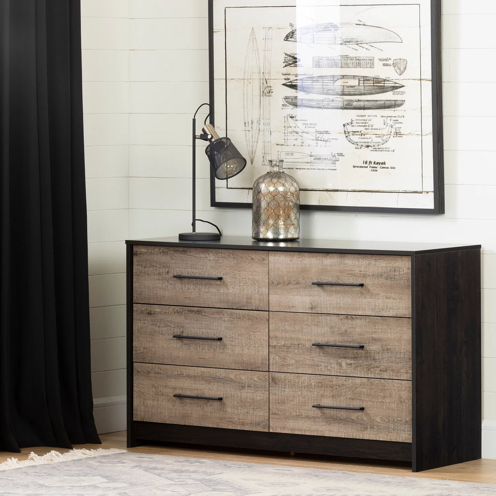 6 Drawer Double Dresser U5498