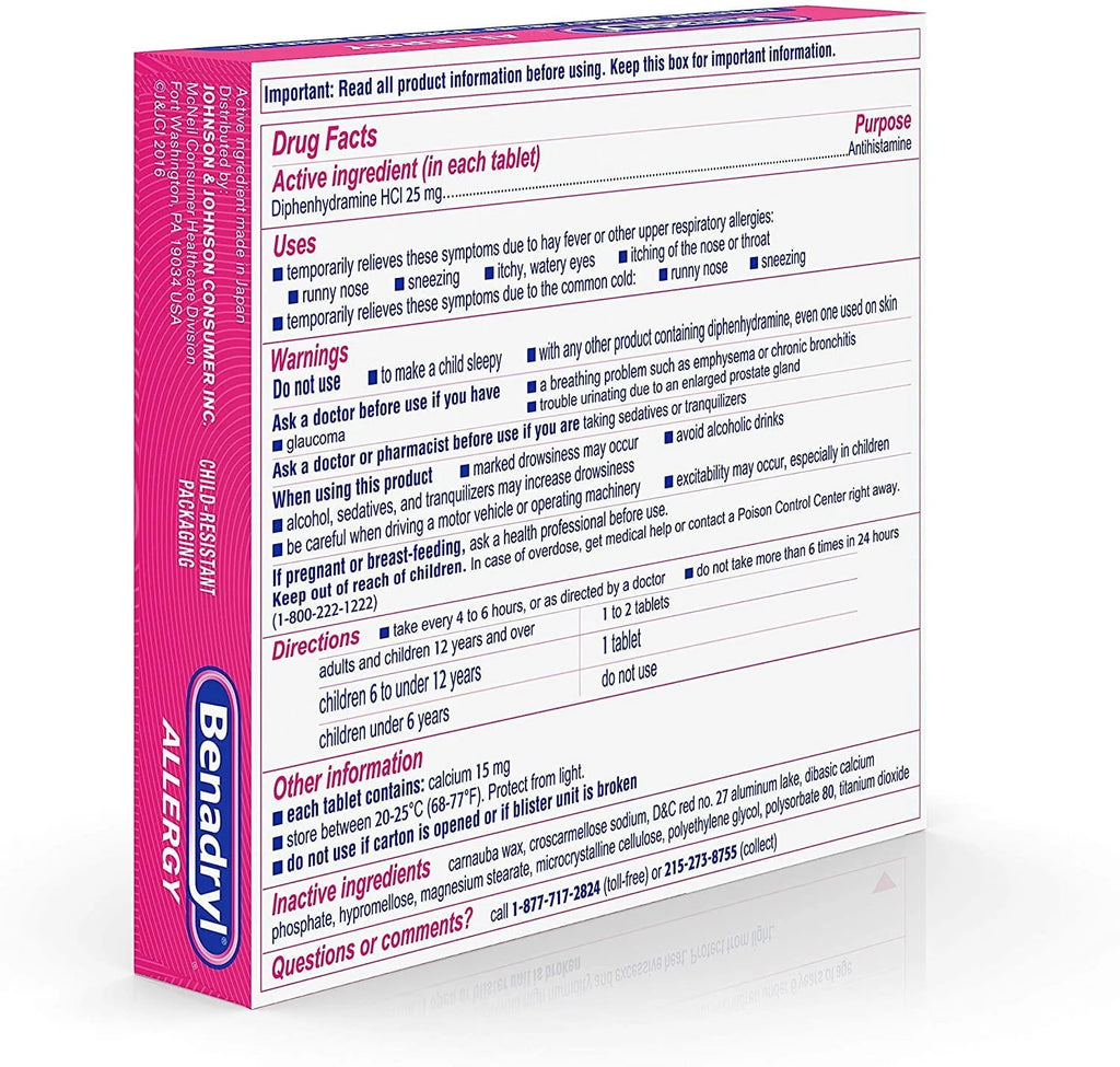 Antihistamine Cold & Allergy Relief Tablets, 24 Ct T8538