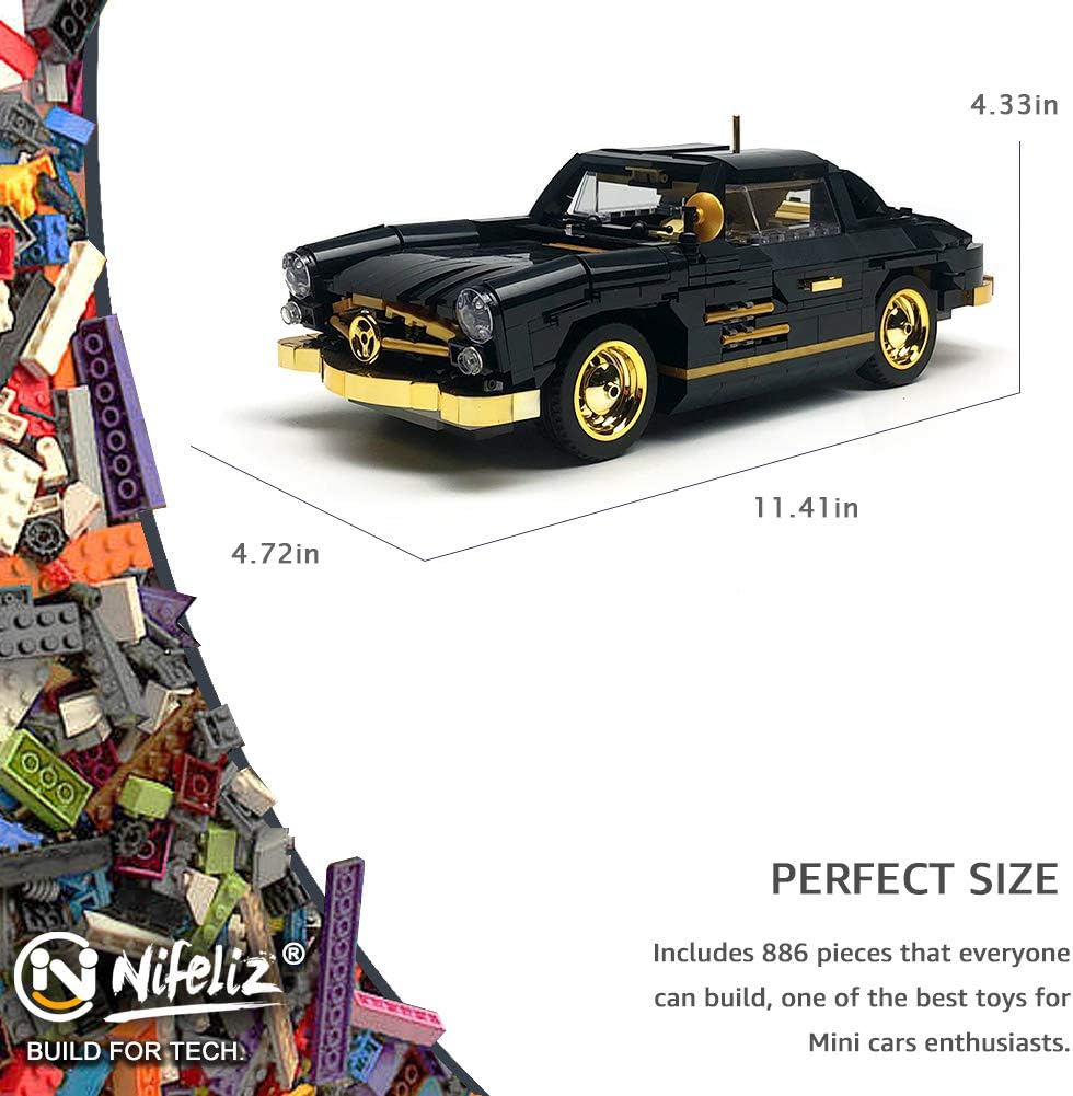 886 Pcs 1:14 Scale Sports Car Building Blocks Set A563