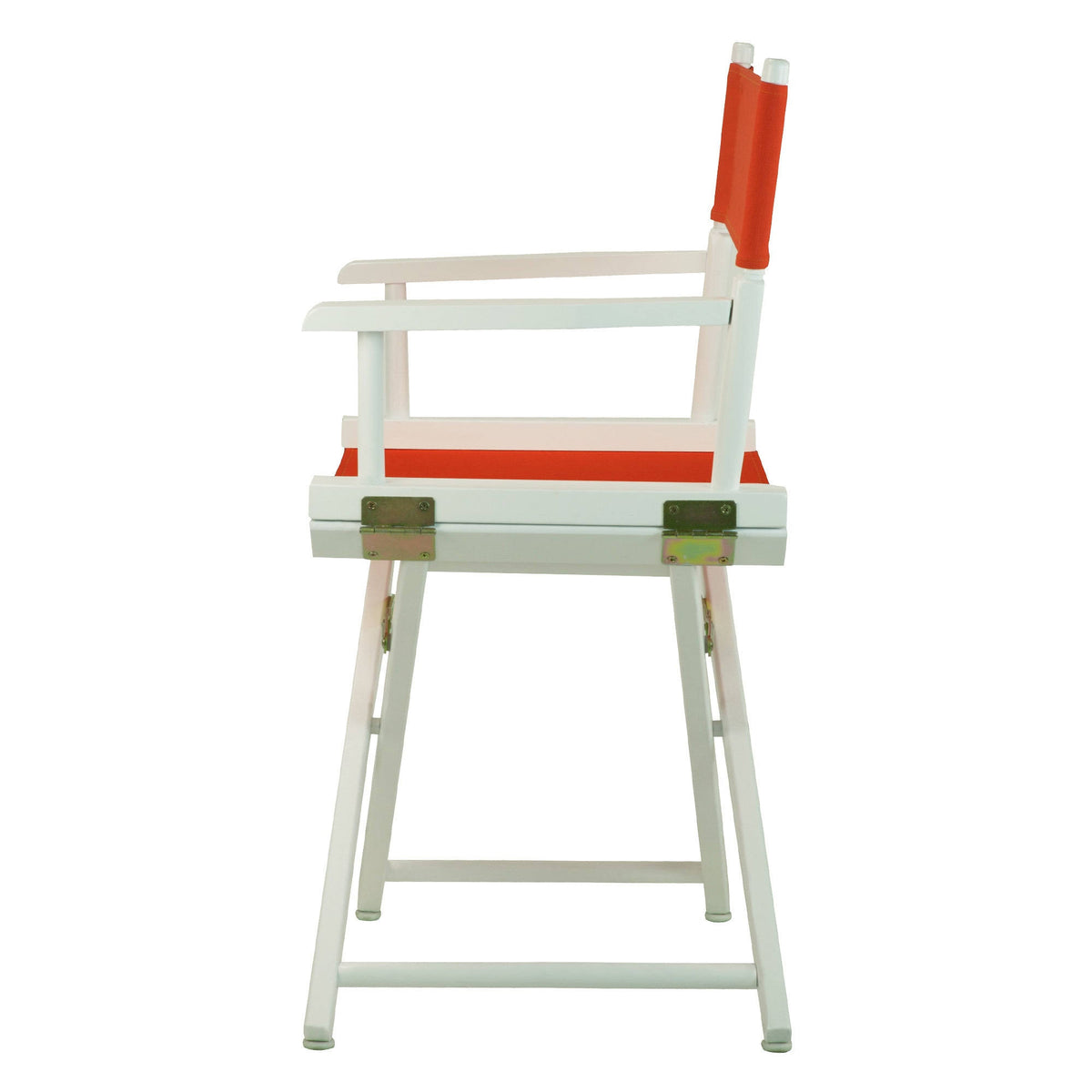 Director's Chair White Frame Gold Canvas Q18874