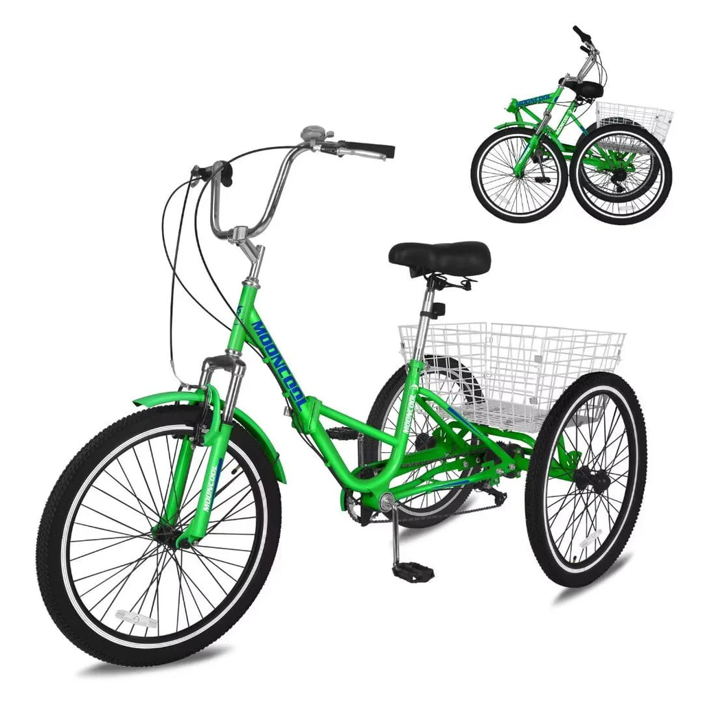 24 Inch 7-Speed 3 Wheels Folding Tricycle A24909