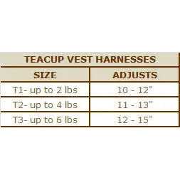 Teacup Gingham Dog Harness Vest N687