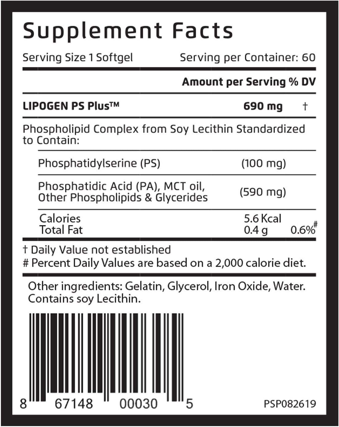 60 Softgels Memory Supplement Pack of 2 X226178