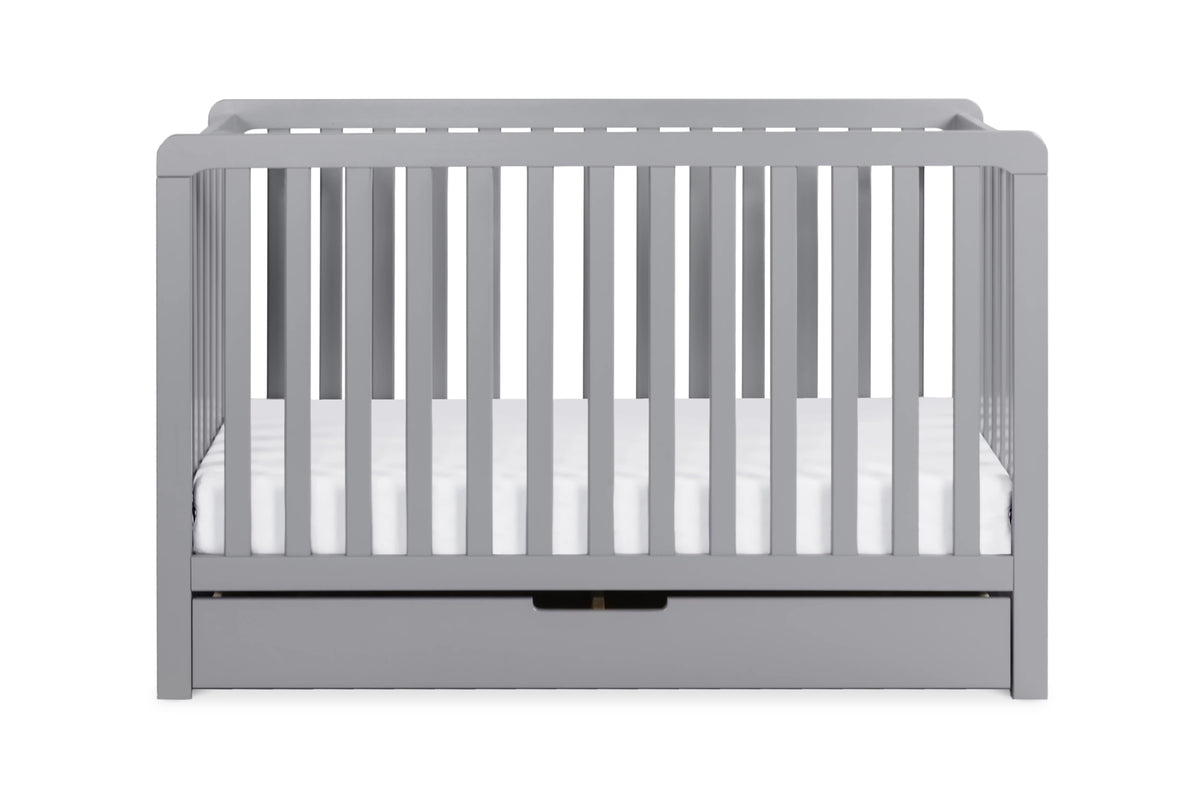 Gray 4-in-1 Convertible Crib with Trundle Drawer U385