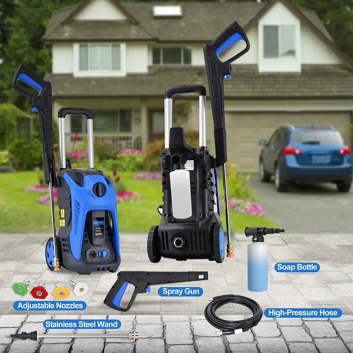 3500 PSI 2.5 GPM Electric Pressure Washer with Foam Cannon H785724