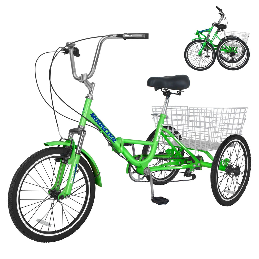 24 Inch 7-Speed 3 Wheels Folding Tricycle A24909