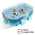 Foldable Swimming Pool 73 x 54 x 18 Blue T8824