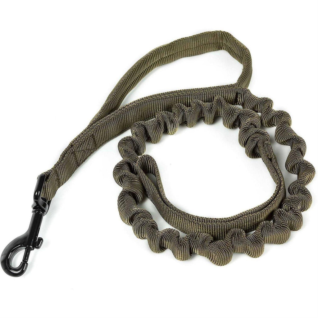 Tactical Dog Training Bungee Leash with 2 Control Handle Nylon Leads Rope A8949