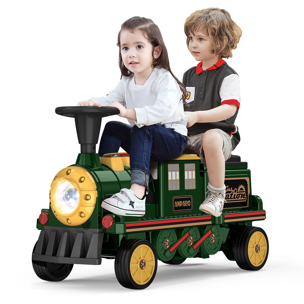 12 Volt 2 Seater Kids Ride on Train with Storage Box E859