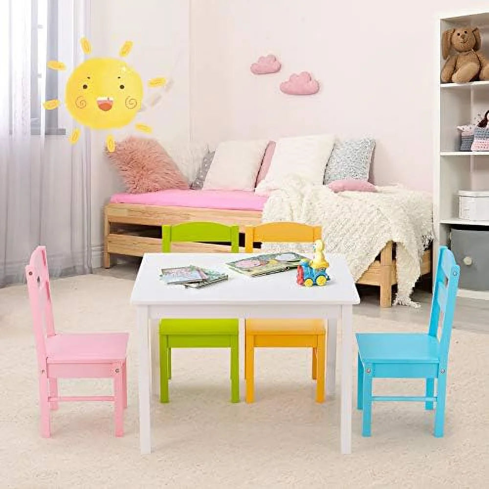 5 Piece Wood Table and Chair Set T2755