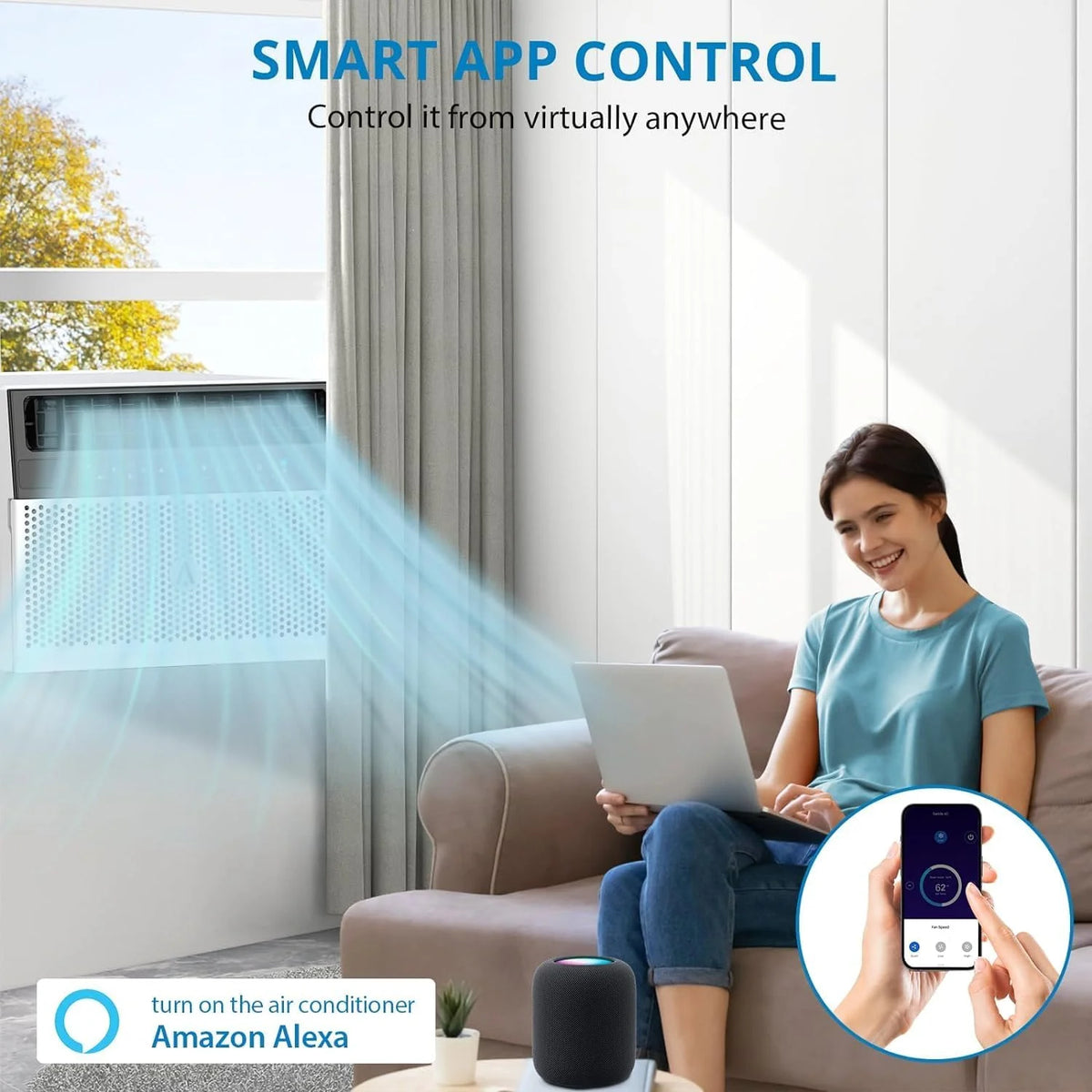6000 BTU Window Air Conditioner with Remote Control C749