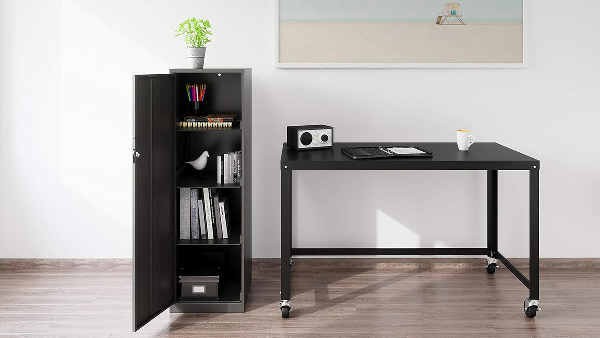 Charcoal 4 Shelf Personal Cabinet B243258
