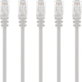 20 Pack Cat 6 Ethernet Cable 10 Feet White U6269
