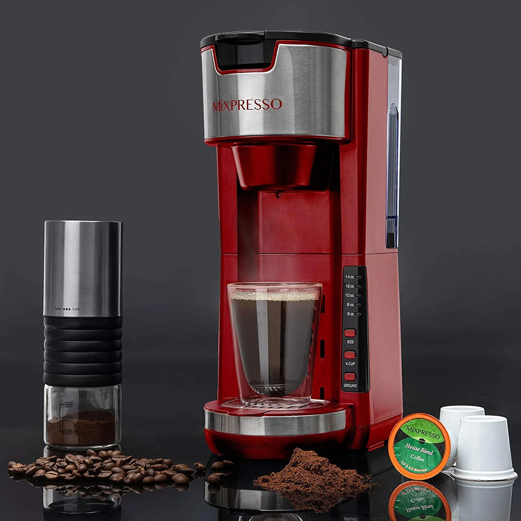 2 in 1 Single Serve Coffee Brewer with 30 oz Reservoir, 5 Brew Size, White R673318