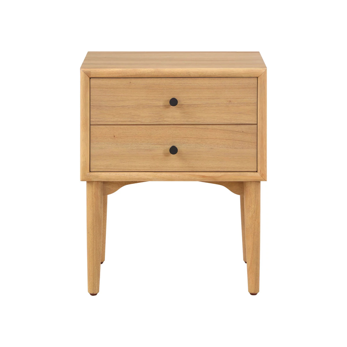 Natural Oak Nightstand with Solid Wood Frame M9550