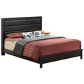 Black Upholstered King Panel Bed I30699